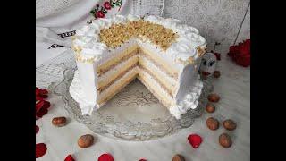 TORTA BELI EGIPAT - velika kremasta bogata torta sa lešnicima / Kuhinja Sunčane Staze