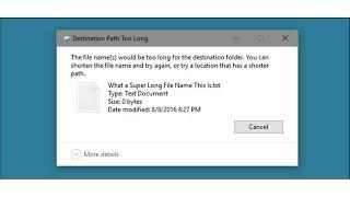 How to Make Windows 10 Accept File Paths Over 260 Characters