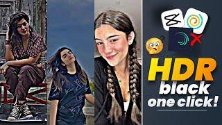 [ONE CLICK]  Best App For Black HDR Effect Video Editing For Viral Reels & Tiktok - New Trick