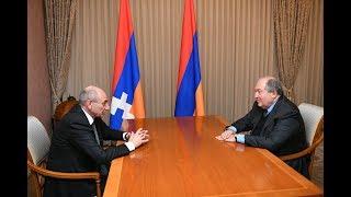 In Stepanakert, President Sargsyan met with President of the Artsakh Republic Bako Sahakyan