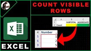 How to Count Visible Rows in a Filtered List in Excel