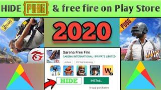 how to hide free fire game in play store | how to hide pubg from play store | hide free fire game