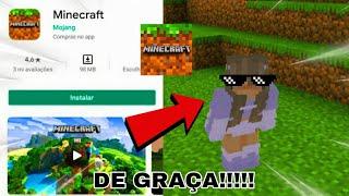 Como baixar minecraft pelo celular de graça 2022+tutorial de como colocar a textura do minecraft 