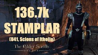 ESO - Stamina Templar 136.7k PvE DPS Build - Scions of Ithelia (U41)