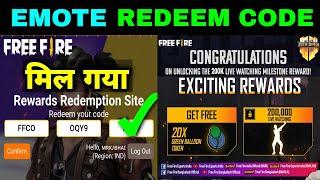 EMOTE REDEEM CODE FREE FIRE 3 AUGUST | Redeem Code Free Fire Today for INDIA