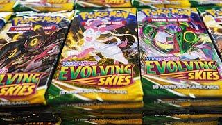 Opening 1,000 Pokemon Evolving Skies Booster Packs