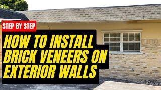 How to install brick veneer outside fast!