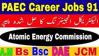 Atomic Energy Electrical Past Paper 2021 | PAEC Careerjobs91 Past Paper | AWC PO Box 91 Solved Paper