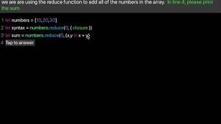 Learn swift: Reduce function