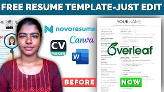 How to Prepare Resume in just 3 Minutes | Resume preparation in Tamil | ATS Friendly Overleaf Resume