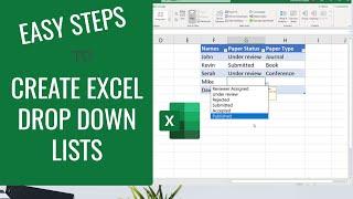 How to Create Drop Down List in Excel | Microsoft Excel Tutorial