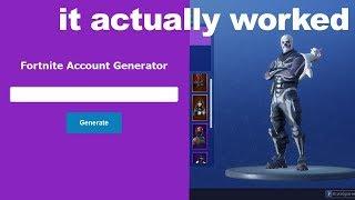 I used a NEW Fortnite account generator and got this...