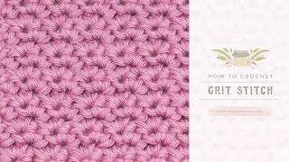 How To: Crochet The Grit Stitch | Easy Tutorial by Hopeful Honey