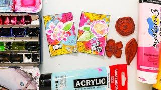 Easy Mixed Media ATCs - Artist Trading Card Tutorial