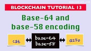 Blockchain tutorial 13: Base-64 and base-58 encoding