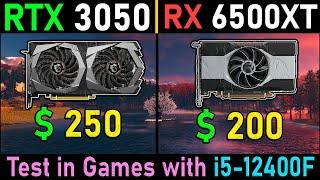 RTX 3050 vs RX 6500 XT | i5 12400F - 16 Games Test | Tech MK