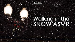 Walking in the Snow ASMR Ambience | Relaxing Snowfall, Snow Footsteps Sounds