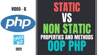 #6 static and non static method in php | Object Oriented PHP Tutorial   | PHP Tutorial