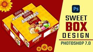 How to make Sweets Box Design in photoshop tutorial || Photoshop in box Design ||