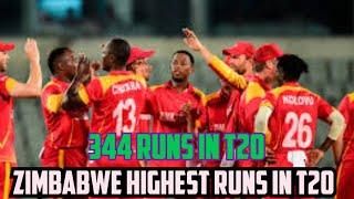 Zimbabwe T20 match 344 runs | Zimbabwe team ने बनाया T20 में 344 runs #zimbabwe #zimbabwecricket