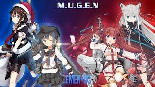 EmerDC MUGEN #55: Shigure & Akatsuki (KanColle) vs Kawakaze & Fu Shun (Azur Lane)