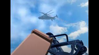 HELI TAKE DOWN USING MINIGUN AND BOAT!! (Roblox lone survival)