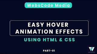 How to Create Easy Hover Animation Effects Using CSS | PART-01