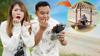 INTIP PUTRI PACARAN DI PANTAI PAKAI DRONE!! TERNYATA DISINI PACARANNYA!!