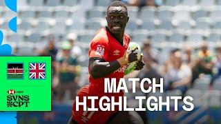 Kenya end with a HUGE win | Kenya v Great Britain | HSBC SVNS Cape Town 2024 | Men's Highlights