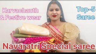 Navaratri Special saree/karwa chauth*festive wear/party wear saree*meesho saree haul@Lalitabais9