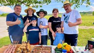 Лучший ужин в семейном кругу! Готовим Стейк на углях / Шашлык из куриных крылышек по особому рецепту