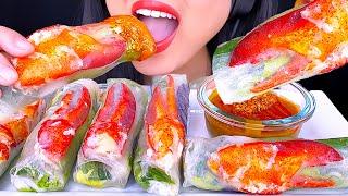 ASMR GIANT LOBSTER CLAW SPRING ROLLS SEAFOOD (Eating Show) | Mukbang | ASMR Phan