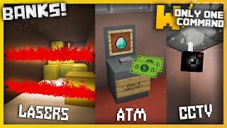 Minecraft - Banks with only one command block (ATMs, Security Cameras & Lasers)