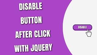 Disable Button After Click with jQuery HowToCodeSchool.com