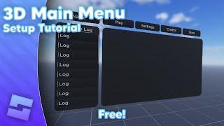 Fully Customizable 3D Menu Gui // Roblox Studio // Free!