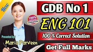 ENG101 GDB 1 Solution Fall 2020 By Maria Parveen |ENG101 GDB 1 Solution 2020|Prepared By VU Learning