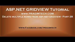 Delete multiple rows from asp.net gridview - Part 28