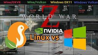 World War Z Benchmark - DXVK vs Vulkan vs Windows