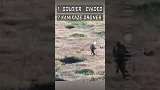 1 Russian Soldier Evaded 7 Kamikaze Drones #dronewarfare #army #drones