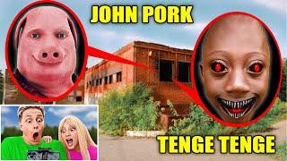 DRONE CATCHES TENGE TENGE vs JOHN PORK in REAL LIFE !! (battle in the forest)