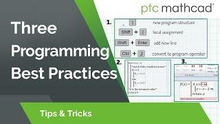 Three Programming Best Practices for Mathcad Prime