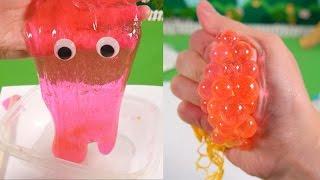 Easy way to Make Slime & Color-Changing Mesh Squish Ball  Baby Toys Cartoon