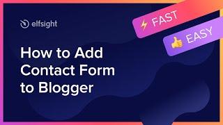 How to Create Contact Form Widget on Blogger (2021)