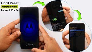 Hard Reset Motorola MOTO Phones 2024 - Remove Screen Lock Without PC - Factory Reset All Motorola