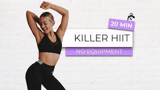 20 MIN KILLER HIIT | Cardio Workout | No Equipment
