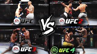 What EA SPORTS UFC has the BEST KNOCKOUTS? (Side by Side Comparison)