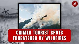 Footage of the fire near the "Yalta-Intourist" hotel in Crimea