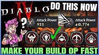 Diablo 4 - How to Make Your Build POWERFUL Fast - Season 4 Tips & Tricks - Best Builds Easy & More!