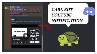 YOUTUBE NOTIFICATION | CARL BOT | SETUP | DISCORD