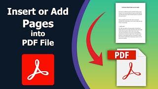 How to add a page to an existing PDF File using adobe acrobat pro dc | Insert pages into a PDF File